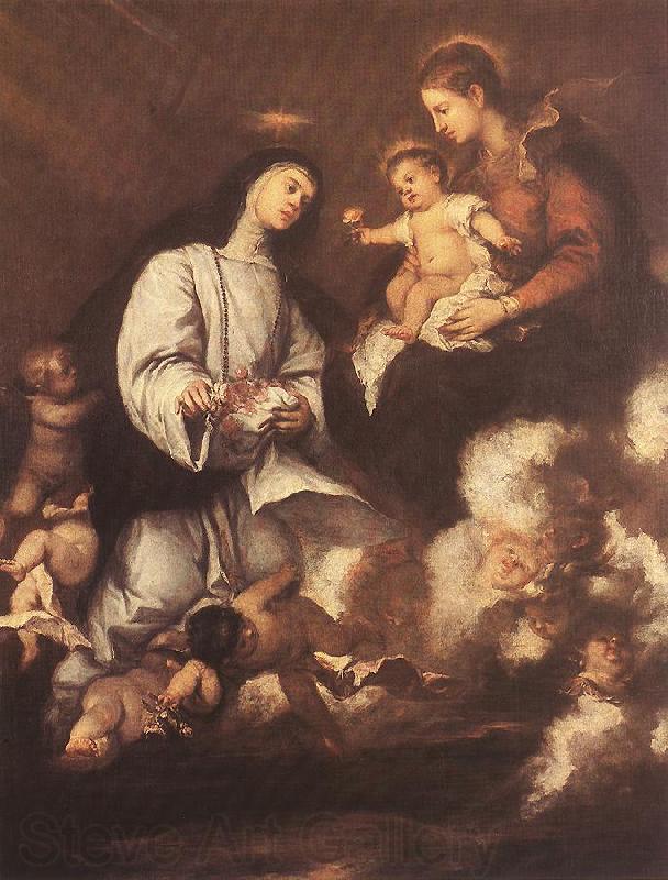Jose Antolinez St Rose of Lima before the Madonna France oil painting art